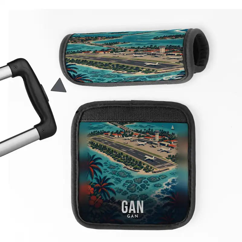 Gan Island Airport (GAN) Luggage Handle Covers - 3D Full Print