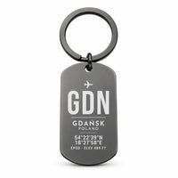 Thumbnail for Gdańsk Lech Wałęsa Airport GDN - Key Chain - Original Design - Black