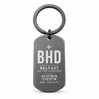 Thumbnail for George Best Belfast City Airport BHD - Key Chain - Original Design - Black