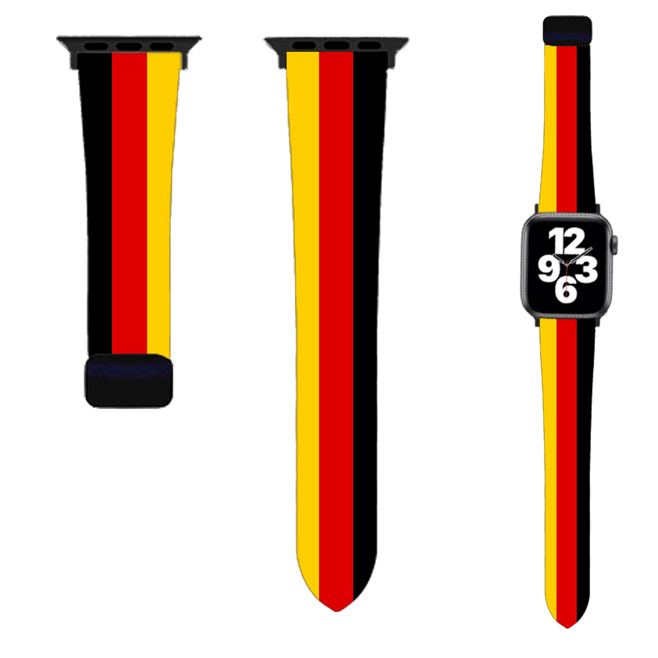 Germany Flag Designed Soft Silicone Apple Watch Bands