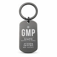 Thumbnail for Gimpo International Airport GMP - Key Chain - Original Design - Black