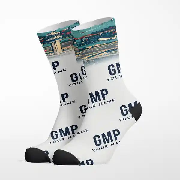Gimpo International Airport (GMP) - Socks - White + Name