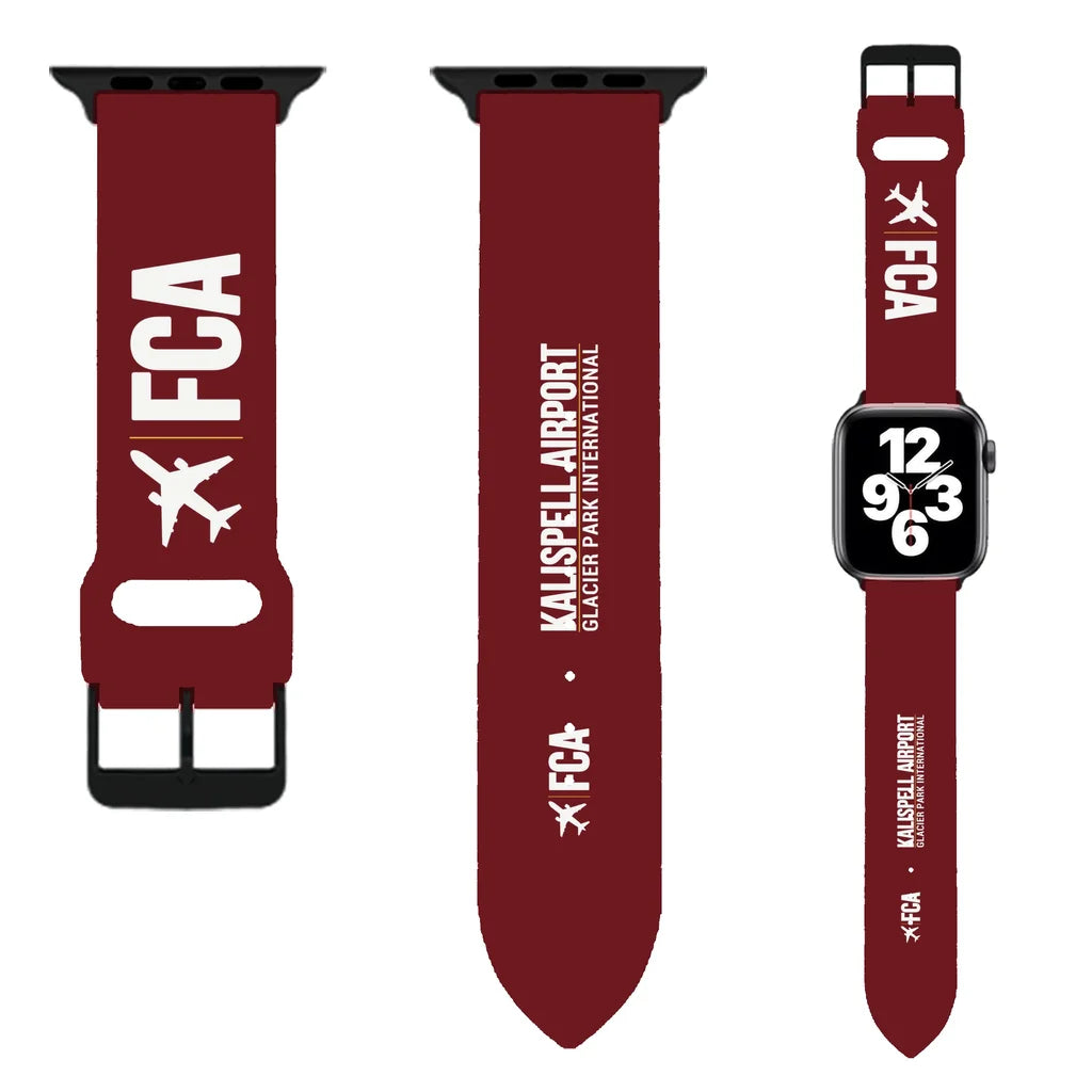 WBV6 | Glacier Park International Airport FCA — Kalispell | Dark Red (Metal Buckle)