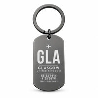 Thumbnail for Glasgow Airport GLA - Key Chain - Original Design - Black