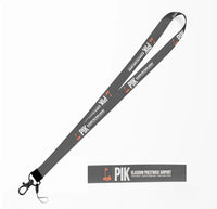 Thumbnail for Glasgow Prestwick Airport (PIK) lanyard - gray