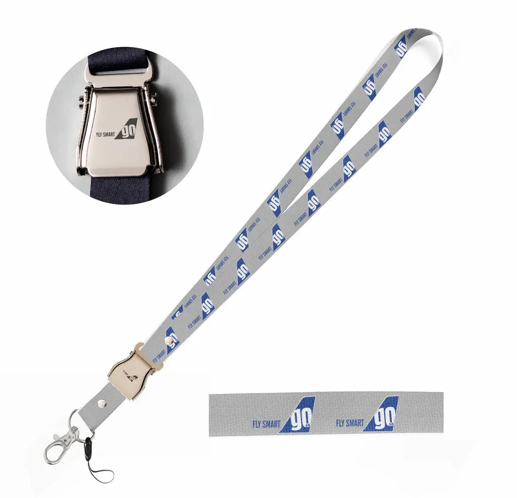 Go First seat belt lanyard - light gray