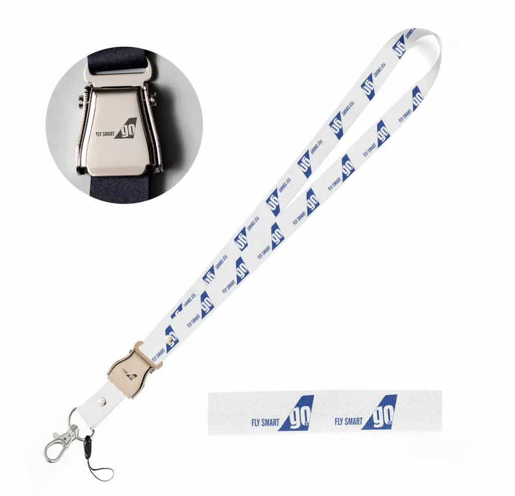Go First seat belt lanyard - white