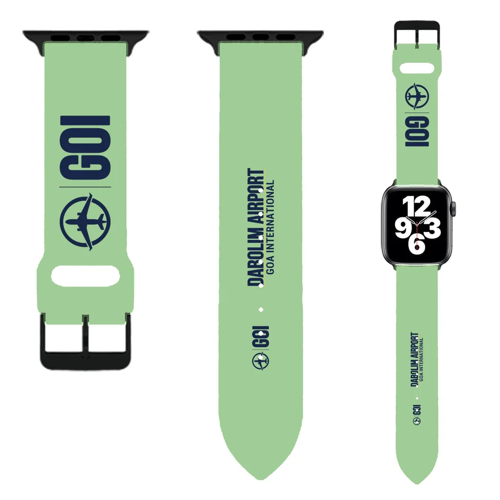 WBV6 | Goa International Airport Dabolim GOI | Light Green (Metal Buckle)