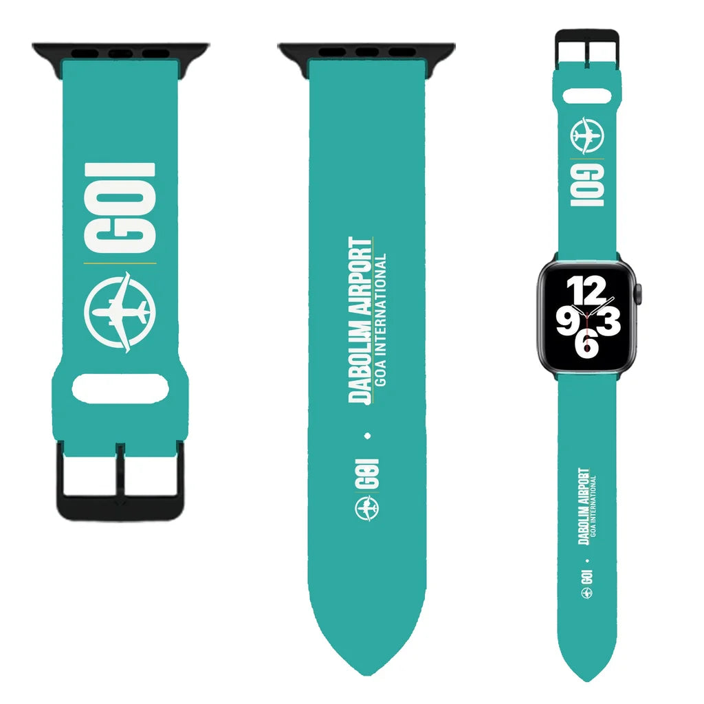 WBV6 | Goa International Airport Dabolim GOI | Turquoise (Metal Buckle)