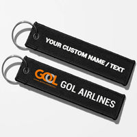 Thumbnail for Gol Linhas Aéreas Inteligentes Crew & Staff Tag Key Chains - Black - Personalized