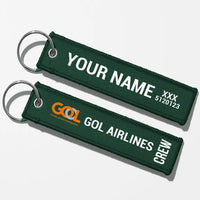 Thumbnail for Gol Linhas Aéreas Inteligentes Crew & Staff Tag Key Chains - Dark Green - Crew + Name