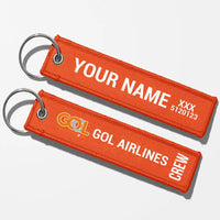 Thumbnail for Gol Linhas Aéreas Inteligentes Crew & Staff Tag Key Chains - Orange - Crew + Name