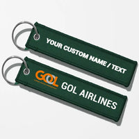 Thumbnail for Gol Linhas Aéreas Inteligentes Crew & Staff Tag Key Chains - Dark Green - Personalized