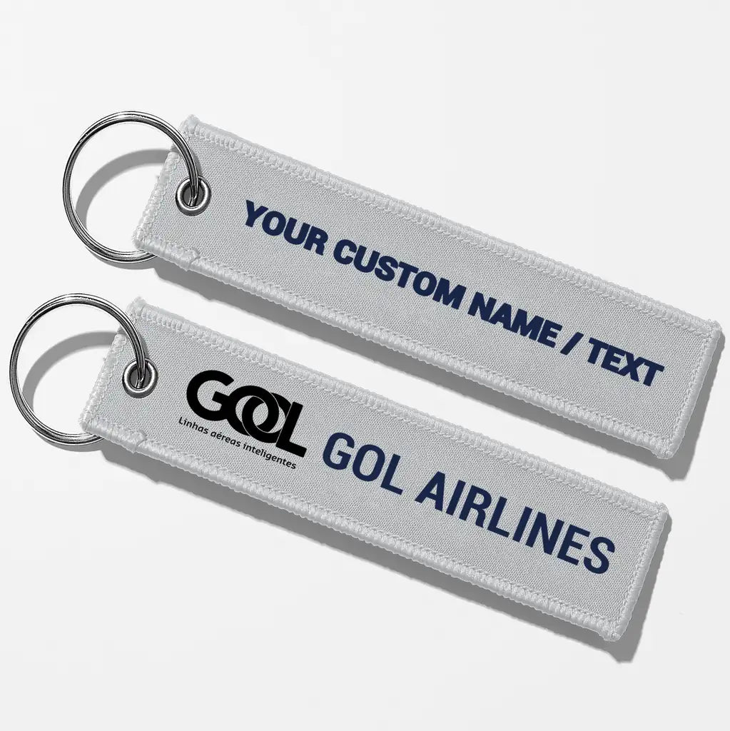 Gol Linhas Aéreas Inteligentes Crew & Staff Tag Key Chains - Light Gray - Personalized