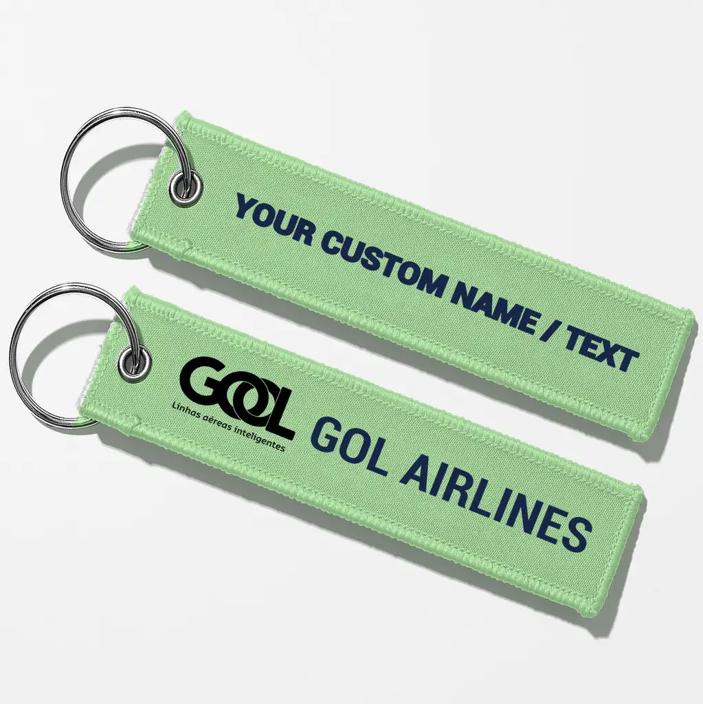 Gol Linhas Aéreas Inteligentes Crew & Staff Tag Key Chains - Light Green - Personalized