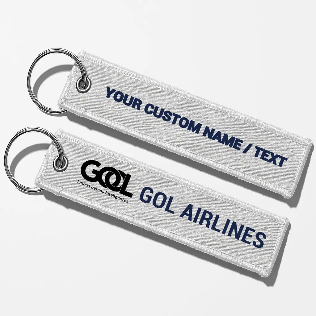 Gol Linhas Aéreas Inteligentes Crew & Staff Tag Key Chains - White - Personalized