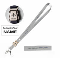 Thumbnail for Gold Coast City Series seat belt lanyard - light gray with name