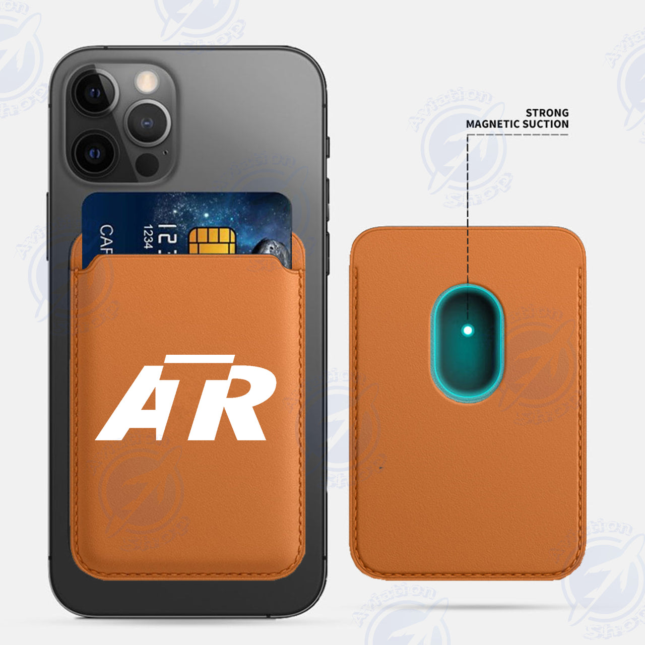 ATR & Text iPhone Cases Magnetic Card Wallet