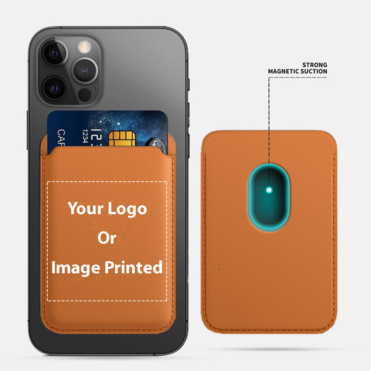 Custom Design Image Logo iPhone Cases Magnetic Card Wallet