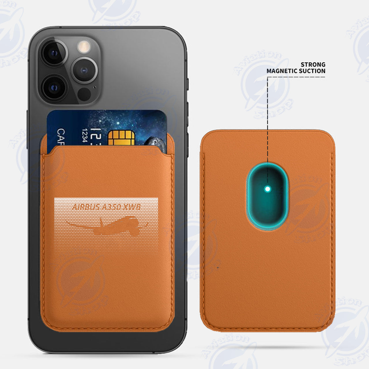 Airbus A350XWB & Dots iPhone Cases Magnetic Card Wallet