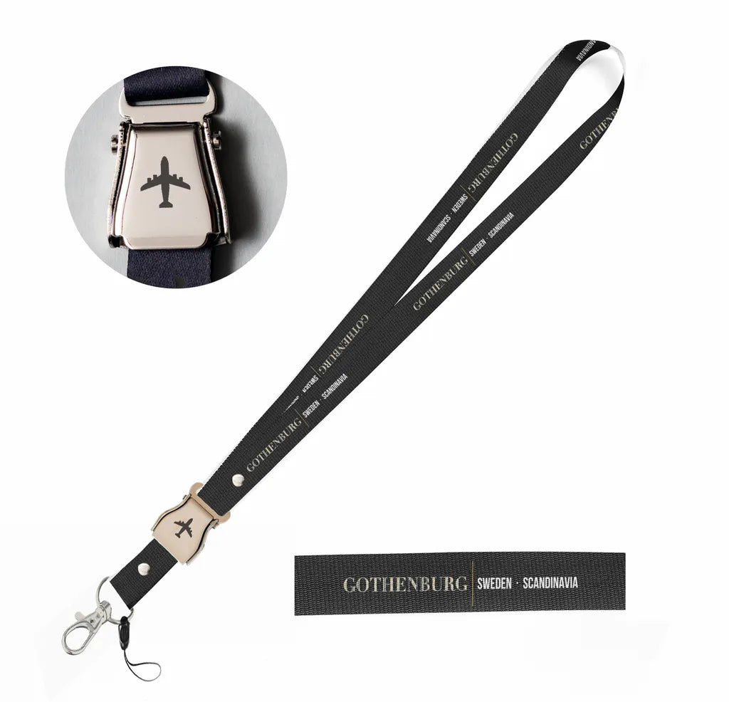 Gothenburg City Series seat belt lanyard - black