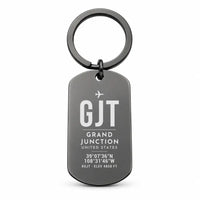 Thumbnail for Grand Junction Regional Airport GJT - Key Chain - Original Design - Black
