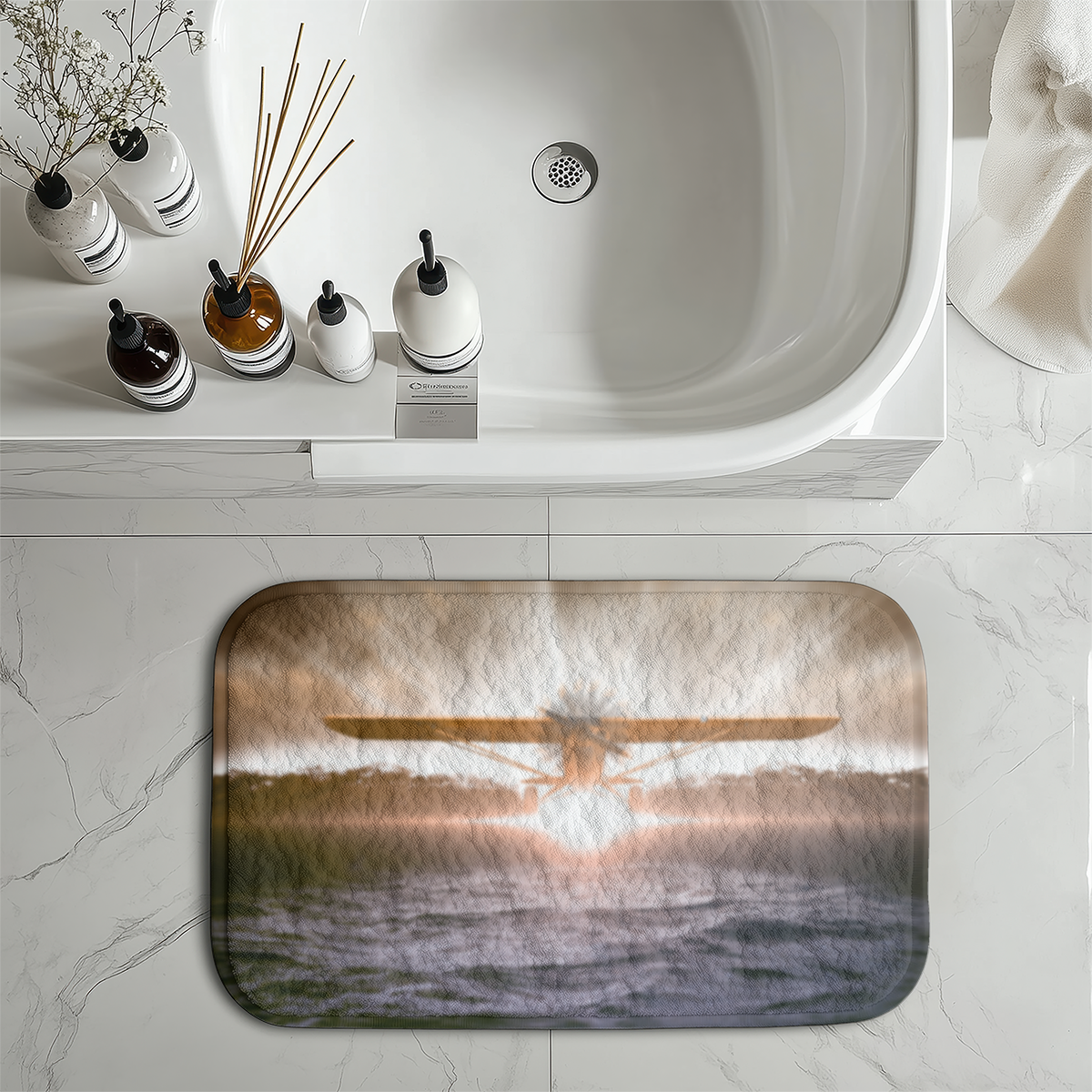 Graphical Propeller Designed Bath Mats