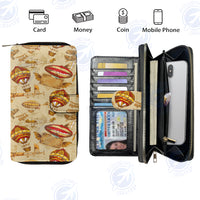 Thumbnail for Graphical Travel Designed Leather Long Zipper Wallets