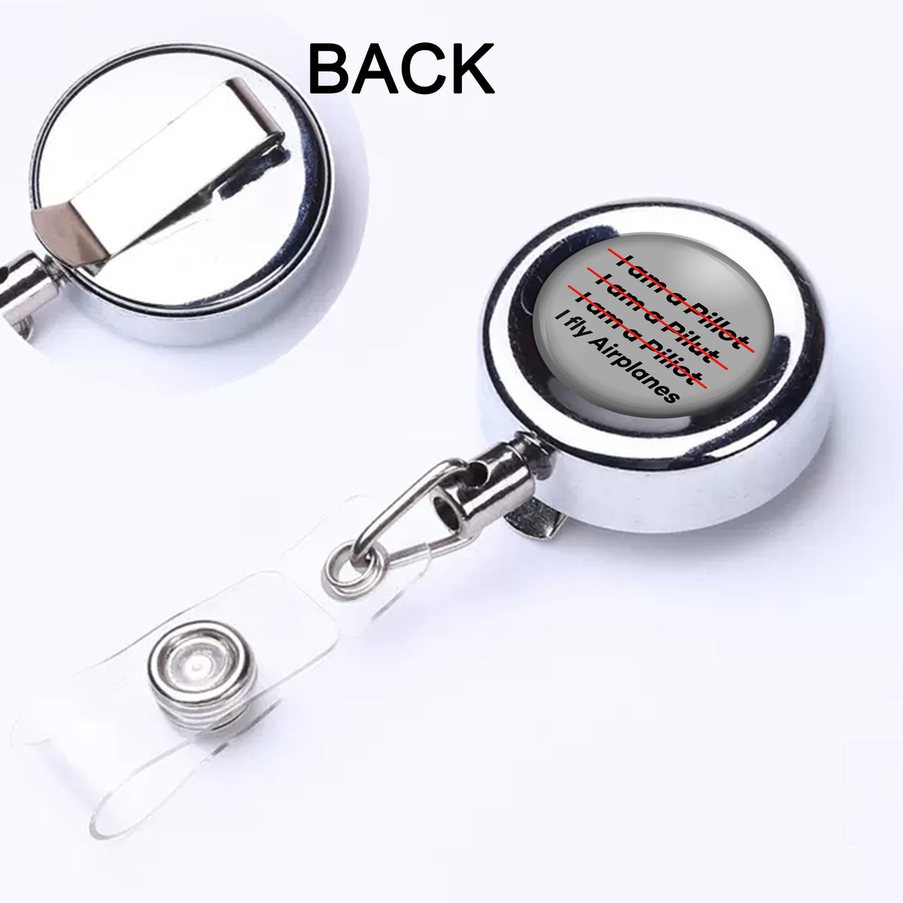 I Fly Airplanes Designed Retractable ID Card Badge