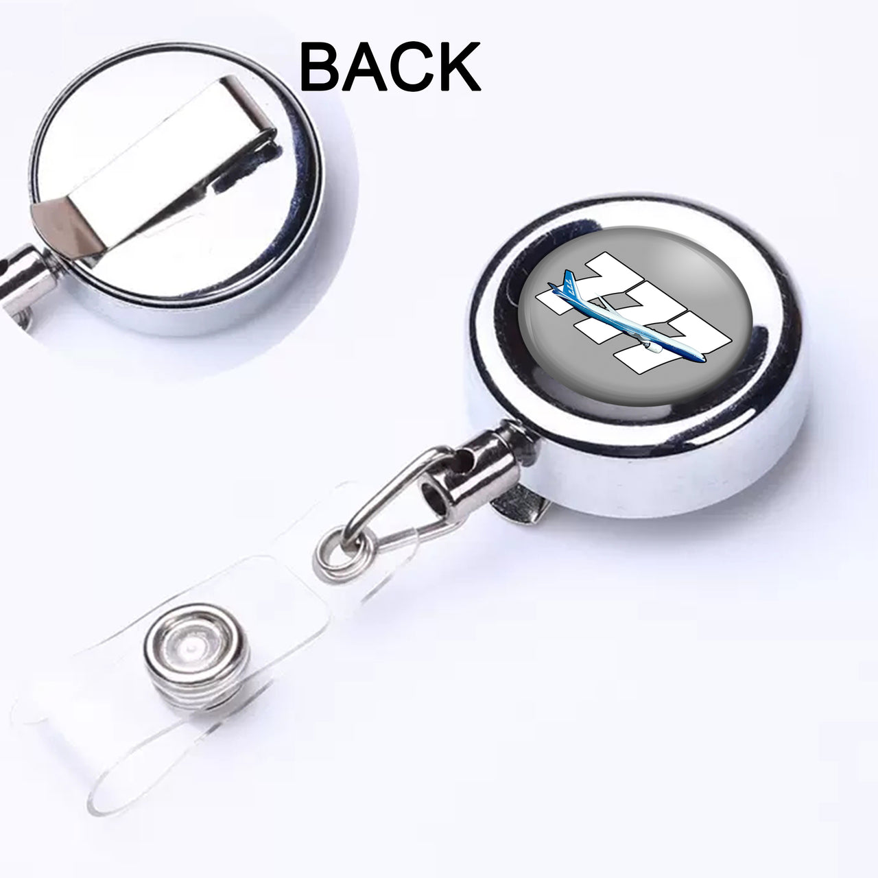Super Boeing 777 Designed Retractable ID Card Badge