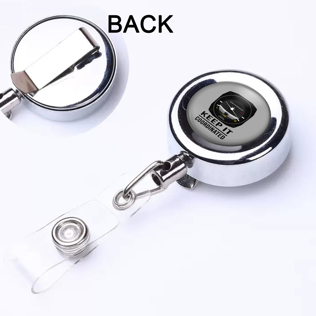 Keep It Coordinated Designed Retractable ID Card Badge