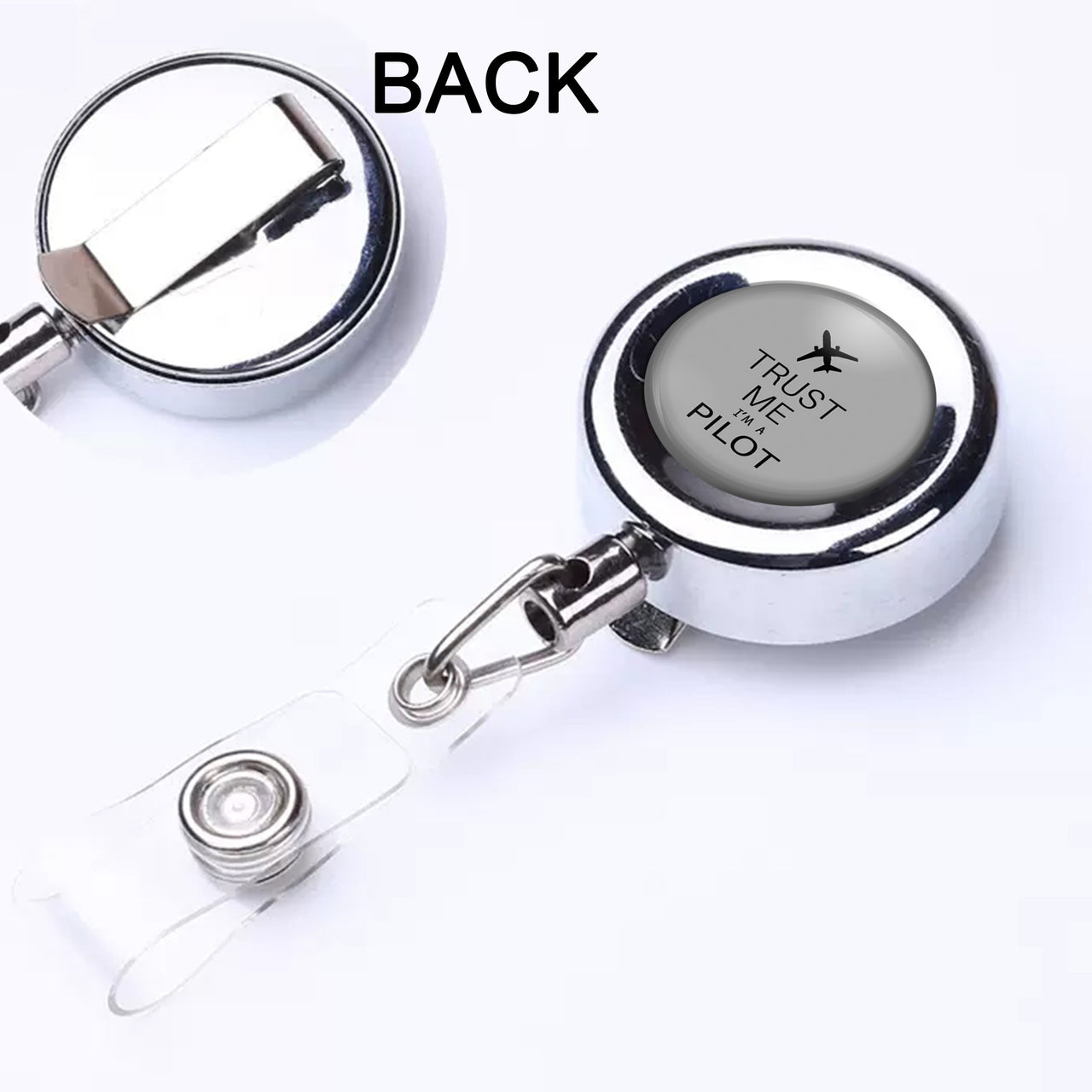 Trust Me I'm a Pilot 2 Designed Retractable ID Card Badge