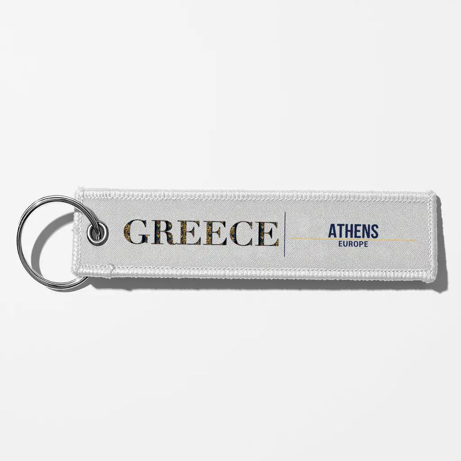 Greece Country Series Aviator Key Chains - White