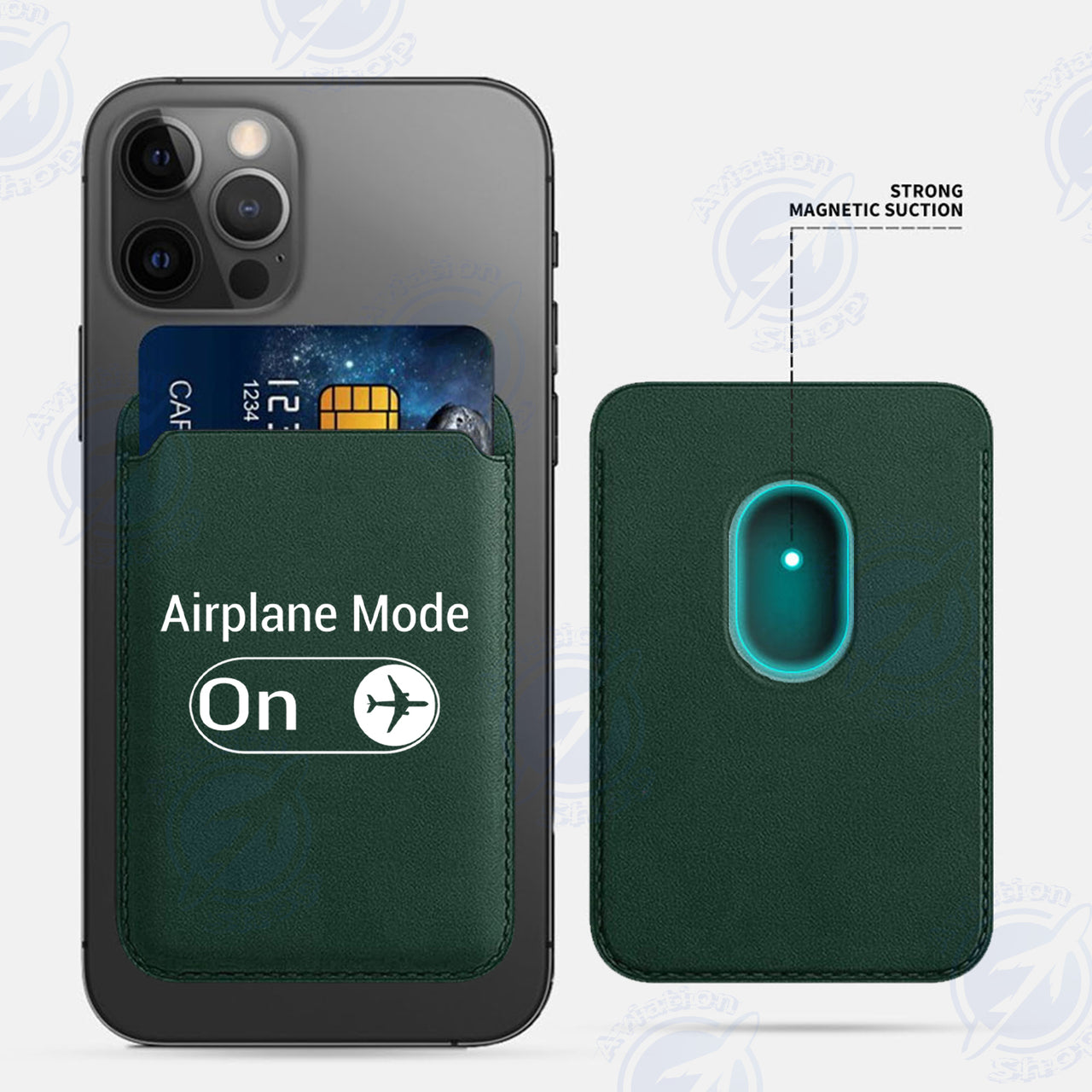 Airplane Mode On iPhone Cases Magnetic Card Wallet
