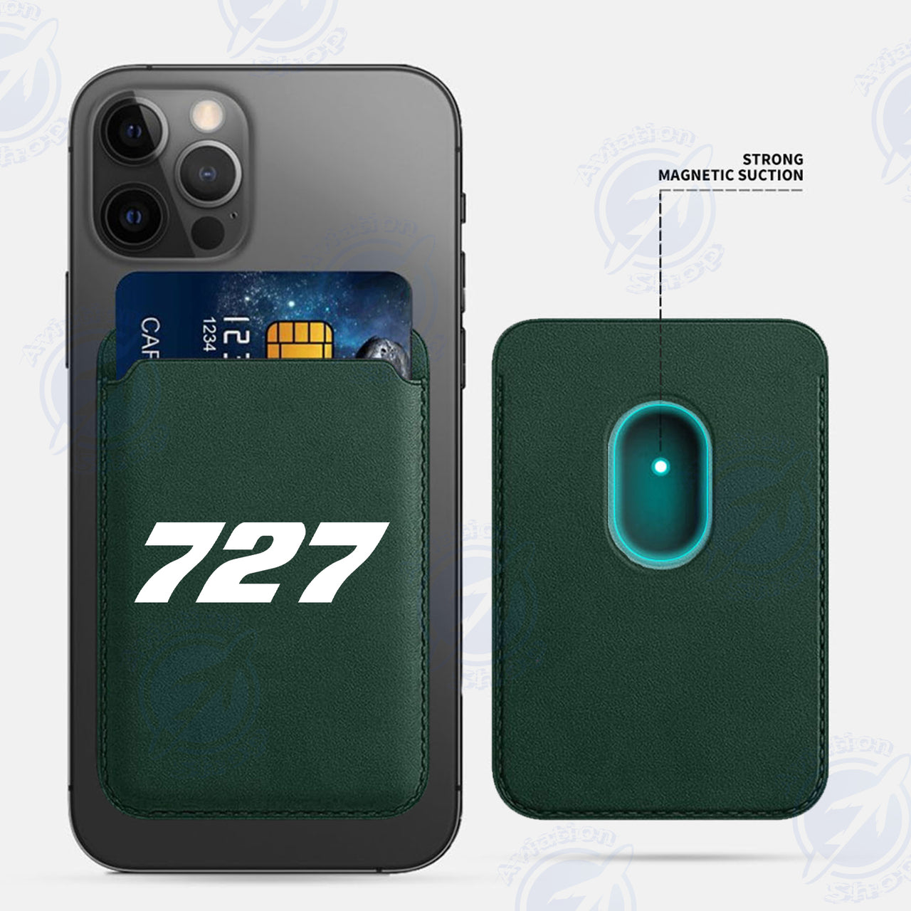 727 Flat Text iPhone Cases Magnetic Card Wallet