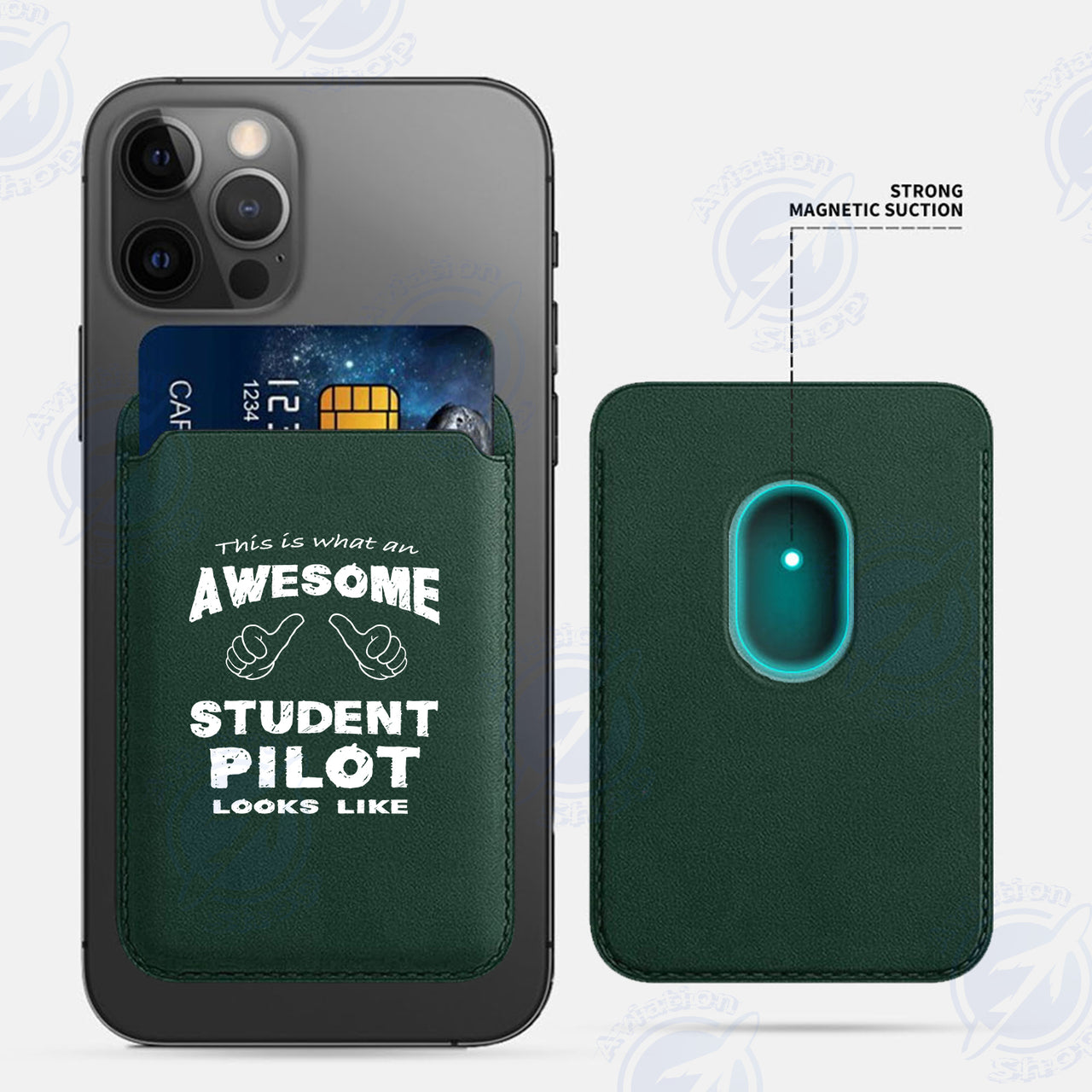 Student Pilot iPhone Cases Magnetic Card Wallet