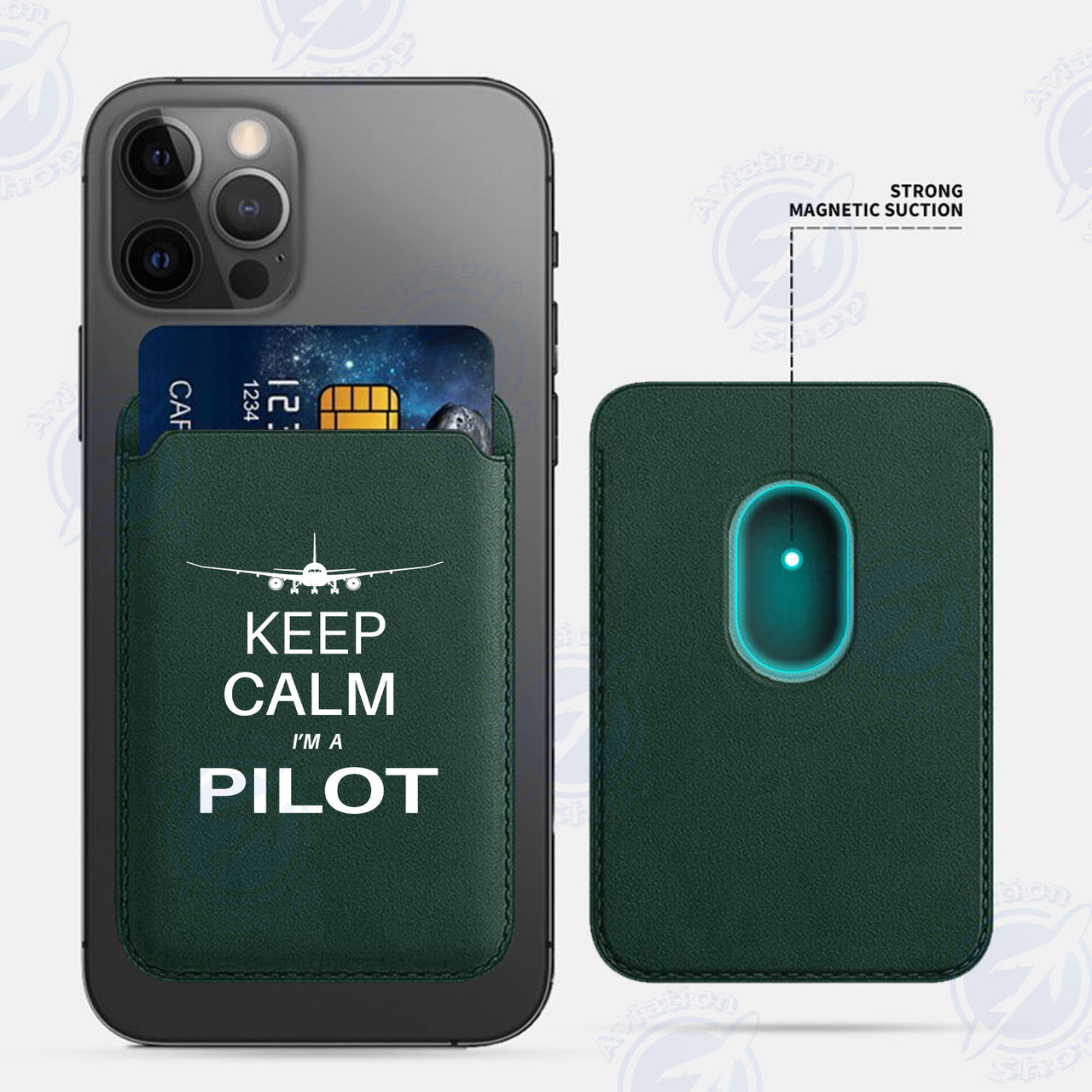 Pilot (777 Silhouette) iPhone Cases Magnetic Card Wallet