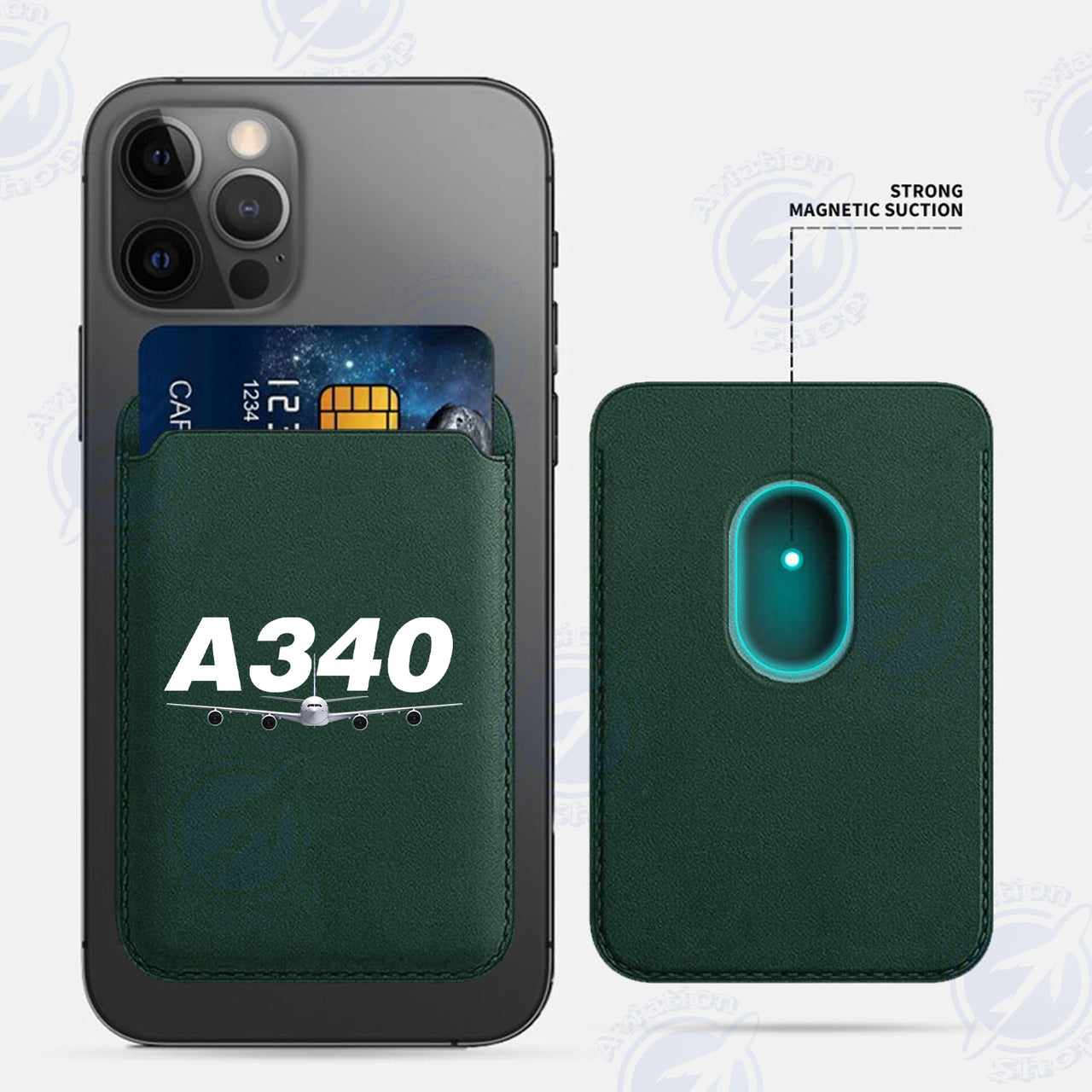 Super Airbus A340 iPhone Cases Magnetic Card Wallet