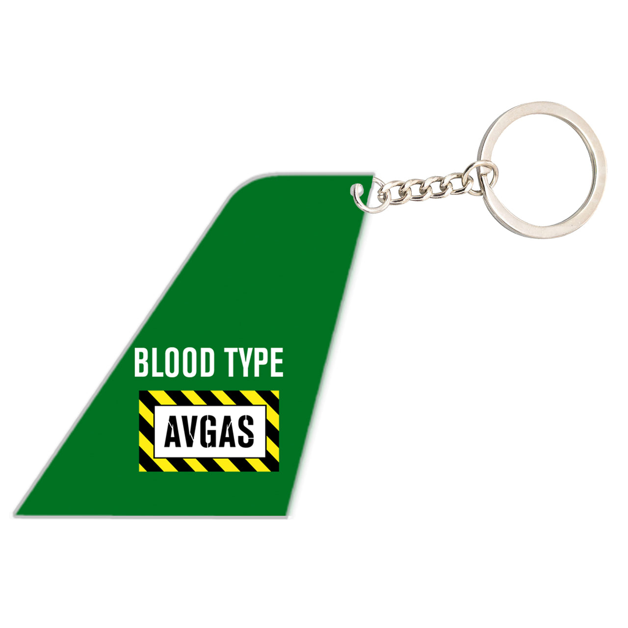 Blood Type AVGAS Designed Tail Key Chains
