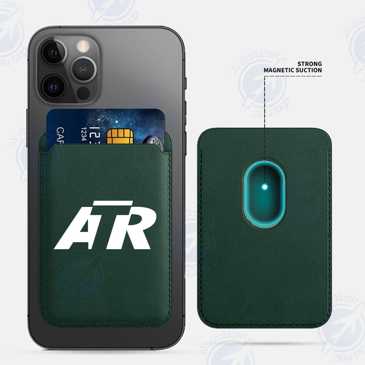 ATR & Text iPhone Cases Magnetic Card Wallet