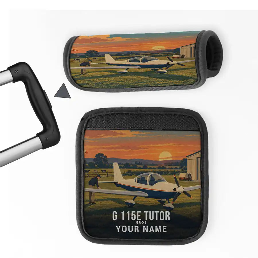 Grob G 115E Tutor - 3D + Name - Luggage Handle Cover - Full Print