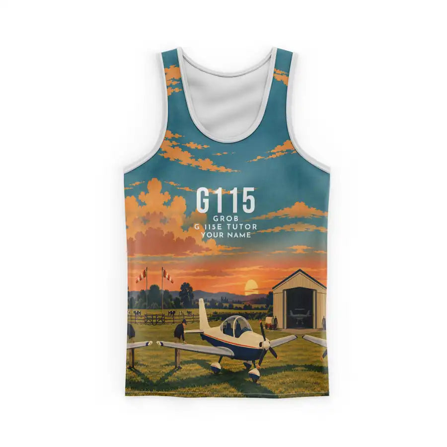 Grob G 115E Tutor 3D All-Over Print Clothing - Tank Top - 3D + Name