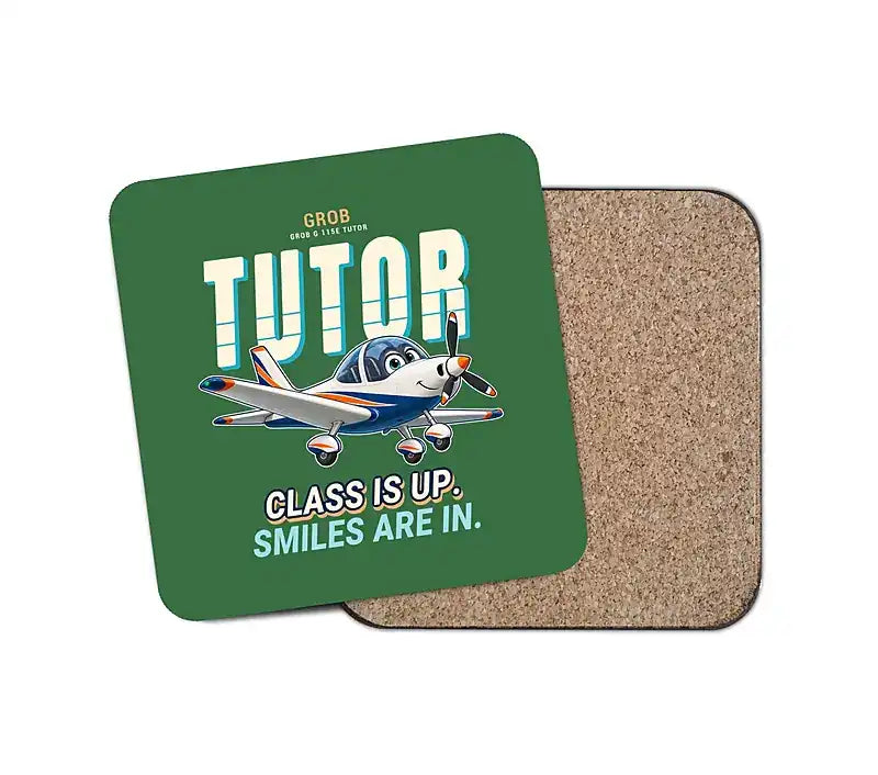 Grob G 115E Tutor - Cartoon - Coaster - Green
