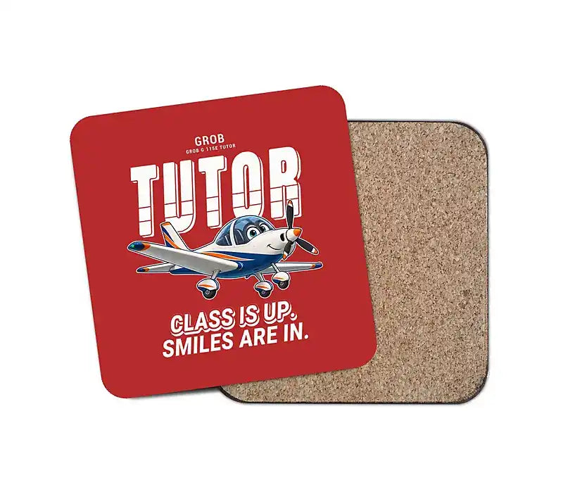 Grob G 115E Tutor - Cartoon - Coaster - Red