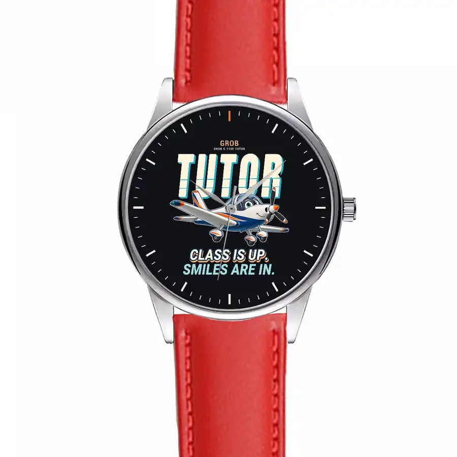 Grob G 115E Tutor - Cartoon - Leather Strap - Red Leather Strap