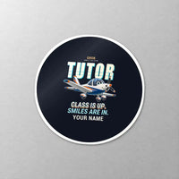 Thumbnail for Grob G 115E Tutor - Cartoon + Name - Circle Sticker - Close-up