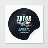 Thumbnail for Grob G 115E Tutor - Cartoon + Name - Circle Sticker - Peel