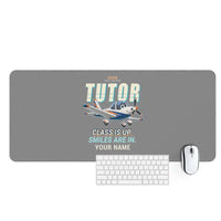 Thumbnail for Grob G 115E Tutor - Cartoon + Name - Desk Mat - Gray