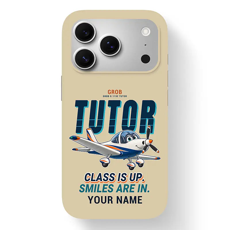 Grob G 115E Tutor - Cartoon + Name - MagSafe iPhone 17 Pro - Beige