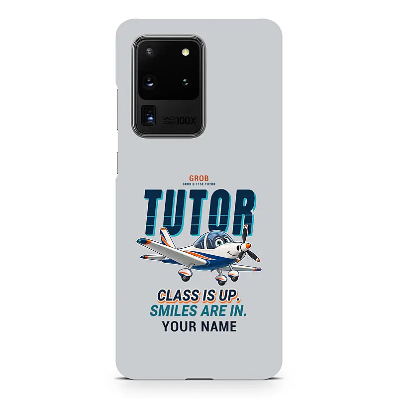 Grob G 115E Tutor - Cartoon + Name - Samsung Case - Light Gray
